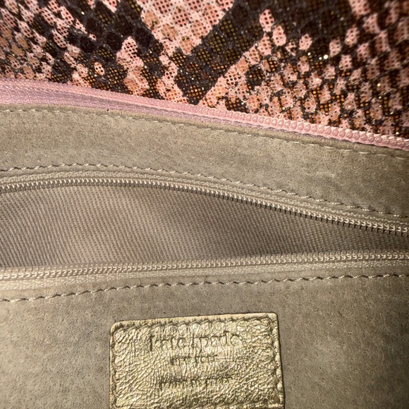 Kate Spade Pink and Black Snake Print Clutch - Picture 7 of 15